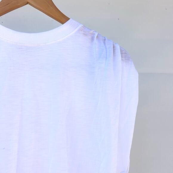 New Nation Ltd Frankie Muscle Tee Pima Cotton T-Shirt White Shirt Top Small - Picture 9 of 11